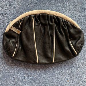 Beautiful black and white FURLA designer clutch